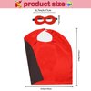 Dajiahao Superhero Capes and Mask for Kids 4-10 Year Double Side Superhero Costume Cosplay Dress Up Superhero Cape Toy for Boys (Red-d)