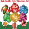 60 Count Christmas Paper Plates Christmas Balls Shaped Plate Xmas Holiday Disposable Plates Christmas Red Green Balls Decorations for Merry Christmas Winter Party Tableware Decor Serving Dish Supplies