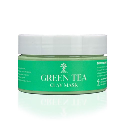 AZ BIOTECH Green Tea Facial Mud Mask, Removes Blackheads, Reduces Wrinkles, Nourishing, Moisturizing, Improves Overall Complexion, Antioxidant mask, Younger Looking Skin, All Skin Face Types