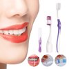 Braces Cleaning Kit for Teeth, Portable Orthodontic Toothbrush Kit Oral Care Dental Travel Kit - Interdental Brush Dental Wax Dental Floss Toothbrush Box (Purple B)