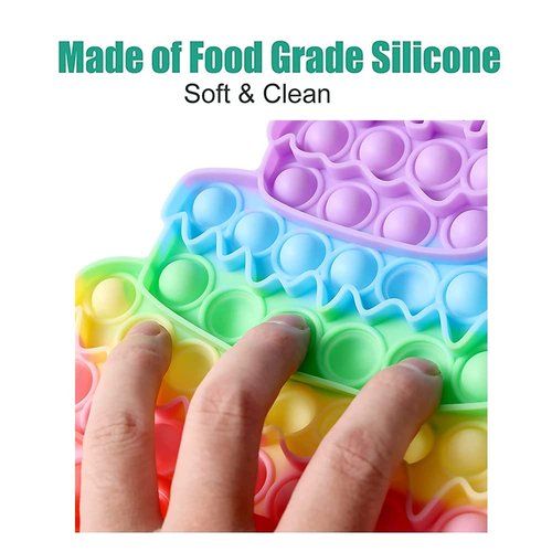 HNSMART Pretty Cute Birthday Cake Push Pop Bubble Fidget Toy, It is Fidget Silicone Pop Bubble Sensory Stress Relief Toy, Anxiety and Stress Relief for Autism for Kids Girls Adults. (Birthday Cake)