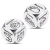 Dinner Food Dice Decider, Valentines Day Gifts for Him, 2PCS Food Decision Dice, Valentines Gift Basket, Wedding Gifts for Couples, Anniversary Iron Gifts, Funny Gag Gifts, Stocking Stuffers for Men