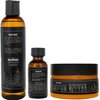 Live Bearded: 3-Step Beard Grooming Kit - Straight Up - Beard Wash, Beard Oil and Beard Butter - All-Natural Ingredients with Shea Butter, Jojoba Oil and More - Beard Growth Support - Made in the USA
