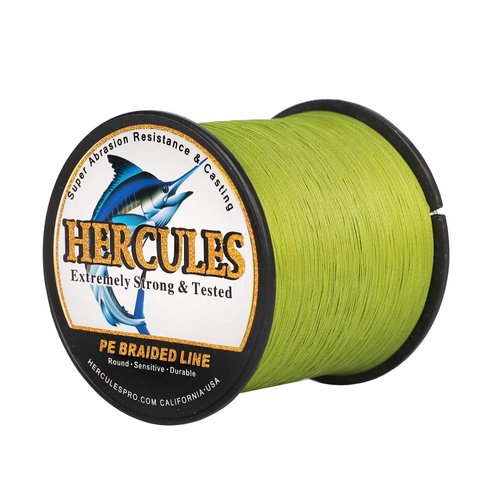 HERCULES Super Cast 500M 547 Yards Braided Fishing Line 40 LB Test for Saltwater Freshwater PE Braid Fish Lines Superline 8 Strands - Army Green, 40LB (18.1KG), 0.32MM
