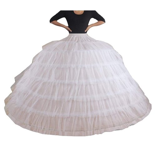 LZZTU Women's Tulle Petticoat Crinoline Half Slip Underskirt for Bridal Dress
