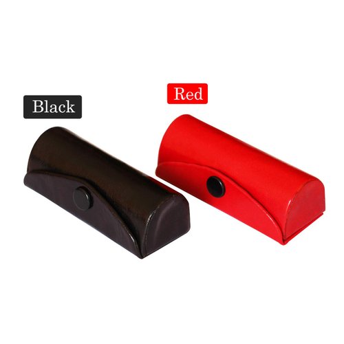 ARTISENIA Mother's Day Gifts Set of 2 Leather Lipstick Case Holder Organizer Bag for Purse lipstick holder Durable Soft Leather | Cosmetic Storage Kit With Mirror (Red & Black)