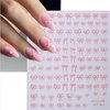 12 Sheets Bow Nail Stickers 3D Self Adhesive Black White Pink Bow Nail Decals for Nail Art Red Silver Gold Cute Bow Nail Art Stickers Bow Nail Art Supplies DIY Manicure Decorations for Women Girls