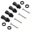 4Pcs Vgoohobby Metal 12mm Turn 17mm Wheel Hex Hub RC Wheel Hex Drive Extension Adapter Widener Conversion 30mm Offset for 1/10 RC Model Car Buggy Monster Truck Upgrade 1/8 Tires,Black