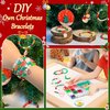 Kids Wooden Painting Kit, Christmas Crafts for Kids Ages 5-12, Glow in The Dark, Bracelet Making Kit Toys, Christmas Gifts for Girls Boys, Creative Art Toys for 5, 6, 7, 8, 9, 10, 11, 12 Year Old