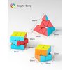 Vdealen Speed Cube Set, Cube Bundle 2x2x2 3x3x3 Pyramid Stickerless Magic Cube, Smooth Puzzle Cube Toys Gift for Kids & Adults
