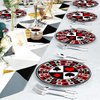 50Pcs Casino Party Supplies Poker Paper Plates Set 9"Playing Card Dinner Plates 7"Casino Plates for Casino Night Poker Game Theme Poker Card Playing Club Heart Poker Casino Birthday Party Decor