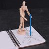 US Art Supply® Wood 8" Male - Artist Drawing Manikin Articulated Mannequin with Base and Flexible Body - Perfect for Drawing The Human Figure (8" Male)
