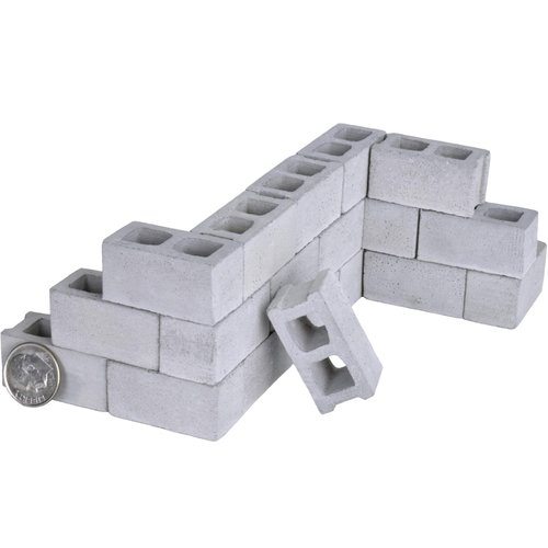 Acacia Grove Mini Cinder Blocks, 12 Pack, 1/12 Scale