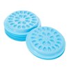 100 PCS Disposable Plastic Glue Pallet Pad for Eyelash Extensions Blue Flower Shaped Lashes Gasket Adhesive Pigment Holder Base for Nail Art or Tattoo Ink