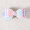 3 inch Glitter Rainbow Hair Bow Clips Small Cute Boutique Alligator Hairpins Sparkly Sequin Cheer Barrettes Birthday Xmas Back School Gift for Little Baby Girls Teens Toddlers Kids