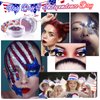 Laza Independence Day Body Glitter, 2 Jars Red Blue White Chunky Sequins with Glue Women Eyeshadow 4th of July Face Paint Festival Rave Outfit Hair Accessories Party Costumes – Independence Parade
