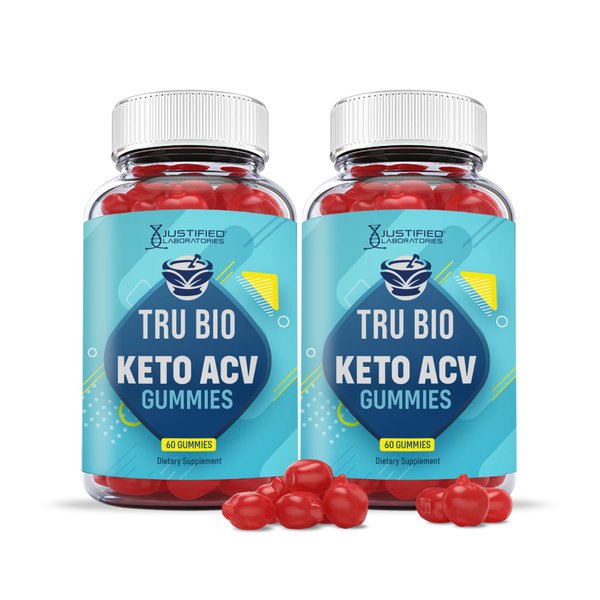 Justified Laboratories (2 Pack) Tru Bio Keto Gummies 1000MG ACV with Pomegranate Juice Beet Root B12 120 Gummys
