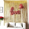 Foil Fringe Curtain, BigBigMe 3 Pack Gold Metallic Tinsel Foil Backdrop,Party Streamers for Birthday Wedding Decor, Door Streamers, Bachelorette Party Decorations, Party Supplies, Gold Backdrop