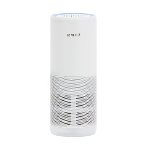 Homedics 4-in-1 UV-C Portable Air Purifier - 360-Degree HEPA Filter, Air Purifiers for Bedroom and Home Small Rooms, 2 Speed Settings for Small Rooms, White