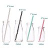 Dakoufish 12 Piece 8 Inch Reusable Plastic Thick Drinking Straws BPA Free Mason Jar Straws Transparent Small Stripe (8inch, Mix 12color)
