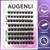 Self-adhesive Natural Lash Clusters Extensions with Tweezers Kits Anime Eyelash Extensions D Curl Wispy Manga Eyelash Clusters Eyelash Extensions Manhua Individual Lashes (H104, 8-16mm)