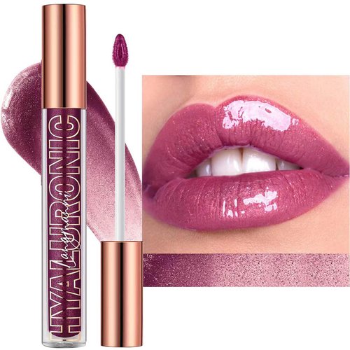 TWLBXMG Purple Lip Gloss Lip Plumper Gloss Tinted Glitter Lipgloss Lip Oil Teens Moisturizing Lipstick Lip Balm High Shine And Vegan Plumping Lip Gloss For Women Girls Long-Lasting Dry Lip Care (07)