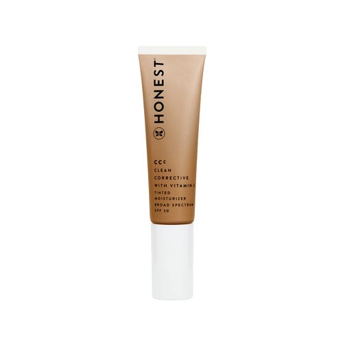 Honest Beauty CCC Clean Corrective with Vitamin C Tinted Moisturizer | Mineral SPF 30 | Vegan + Cruelty Free | Sahara Medium Deep, 1 fl oz