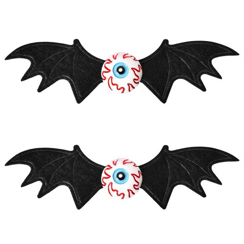 Halloween Bat Wings Hair Clips for Women Scary Halloween Eyeball Hairclip Hair Pins for Girls Halloween Party Hair Accessories for Teen Girls 2 Pcs