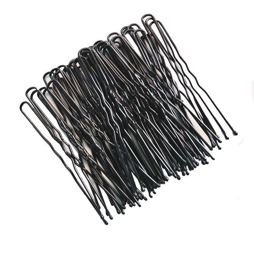 Leline's Black Hair Pins 50 Pieces, U Shaped Pins, Bun Hair Pin Kit for Women Girls, 2.4 inches