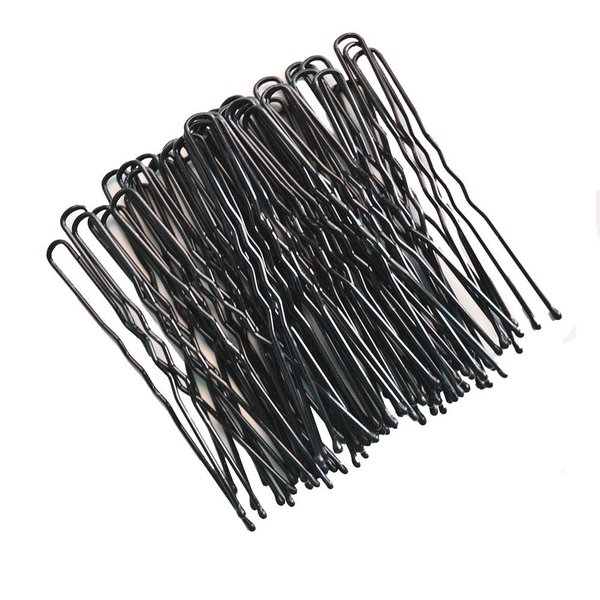 Leline's Black Hair Pins 50 Pieces, U Shaped Pins, Bun Hair Pin Kit for Women Girls, 2.4 inches