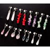 15 Pairs Silver Clip on Earrings Women Natural Stone Earring Crystal Earrings Dangle Earrings Earingings for Women