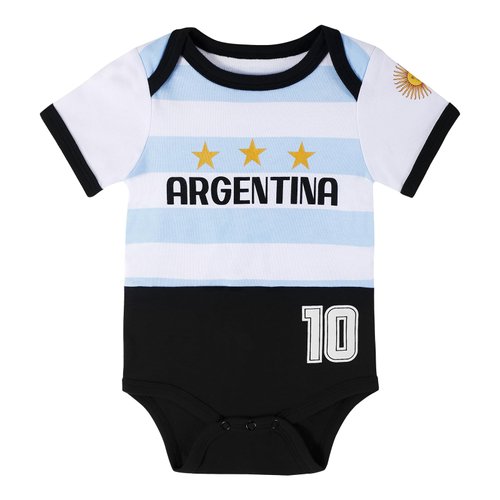 Cnins Argentina Toddler Soccer Jersey 10 Baby Soccer Clothes for Boys Infant Argentinian Soccer Costume(CN-NAT,12-18M)