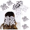 10Pcs Cheer Bows Hair Bow Ponytail Holder Elastic Band for Cheerleading Cheerleader Sports Team Activities (Soccer)