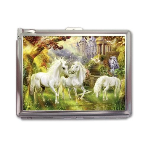 Unicorn Cigarette Case Lighter or Wallet Business Card Holder
