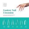 Beetles Stiletto Nail Tips-500Pcs Medium Clear Stiletto Nail Tips, Pre Shaped Clear Full Cover False Nails for Gel Polish Art Soak Off Lamp Easy Nail Extensions Acrylic False Nail Tips