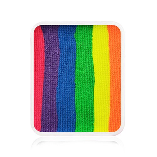Kraze FX Face Paint Palette Refill - Neon Daze Face Paint (6 gm) - Hypoallergenic, Non-Toxic, Water Activated Professional Face & Body Painting Makeup Supplies for Sensitive Skin, Kid Safe, Adults