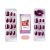 KISS imPRESS No Glue Mani Press-On Nails, Color FX, 'Infinity', Dark Purple, Short Size, Squoval Shape, Includes 30 Nails, Prep Pad, Instructions Sheet, 1 Manicure Stick, 1 Mini File