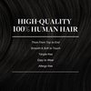 GOO GOO Clip in Hair Extensions Real Human Hair, 20inch 150g 9Pcs, 1 Jet black, Remy Human Hair Extensions Clip ins for Women, Natural Human Hair