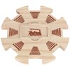 NVAAV Mexican Train Dominoes Wooden Hub (8 Player)- Premium Pine with Felted Bottom, Durable Game Centerpiece, Ideal Board Game Accessory