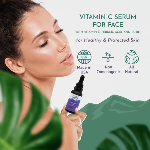 Vitamin C E Ferulic Rutin Facial Serum | 4 Powerful Antioxidants Combined For Most Stable, High Performing Facial Serum | Nourishing without Sticky Mess for Women & Men