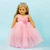 HWD Girls Doll Clothes and Accessories, Princess Costume, Wedding Dress, Party Gown Dress for 18 inch Dolls (Pink)