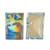 QQ Studio Bulk Holographic Heat Seal Bags, Rainbow Foil Spa Supply Sample Pouches, Heat Seal Iridescent Baggies, Open Top Bags for Lip Gloss and Nails (3.9 Inch x 5.9 Inch, x100 Clear Holographic)