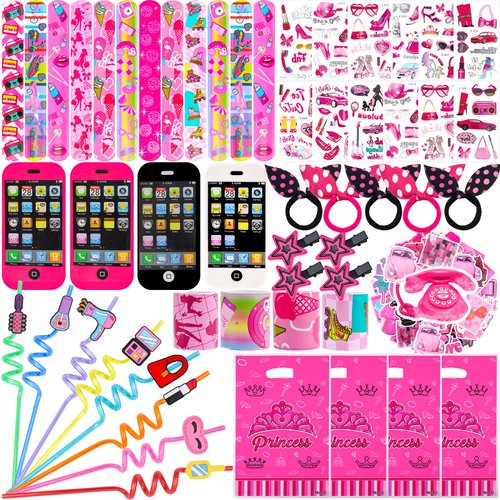Thesixowls Pink Party Favors for Girls, Princess Pink Birthday Party Supplies - Princess Gifts Pinata for Birthday Girls Goodie Bag Stuffers