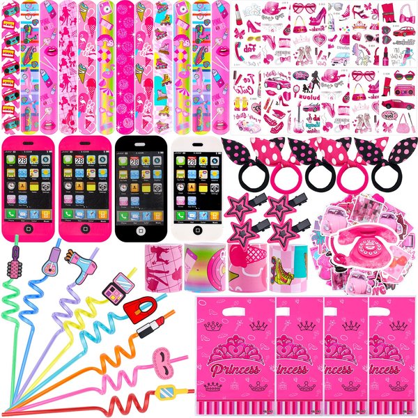 Thesixowls Pink Party Favors for Girls, Princess Pink Birthday Party Supplies - Princess Gifts Pinata for Birthday Girls Goodie Bag Stuffers