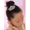 JWICOS Princess Comb Mini Crystal Hair Comb Silver Pearl Hair Comb Rhinestone Wedding Mini Headband Comb for Girls (Silver)
