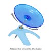 Hamster Flying Saucer Silent Running Exercise Wheel for Gerbil Rat Mouse Hedgehog Small Animals (Blue)