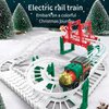 Lebowen Christmas Train Track Set -38 Piece Set DIY Assembling Track Battery Operated Home Party Decoration Suitable for Birthday Toy for Children Over 3 Years Old