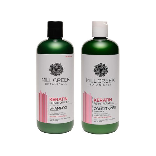 Mill Creek Botanicals Keratin Shampoo and Conditioner Bundle 14 oz
