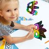 WATINC 24pcs Mardi Gras Halloween Scratch Masks for Kids, Carnival Prom Art Craft Kit, Masquerade Party DIY Magic Color Scratch Paper Mask, Costumes Dress Up Scratch Off Cards Supplies