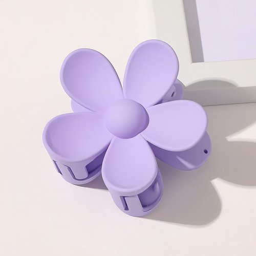Cute Purple Hair Claw Clips Flower Shaped Plastic Jaw Clips Anti-scratch Smell-less Useful Hold Tightly Purple Clips and Barrettes Hair Clips Hair Accessories